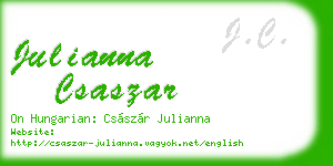 julianna csaszar business card