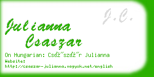 julianna csaszar business card